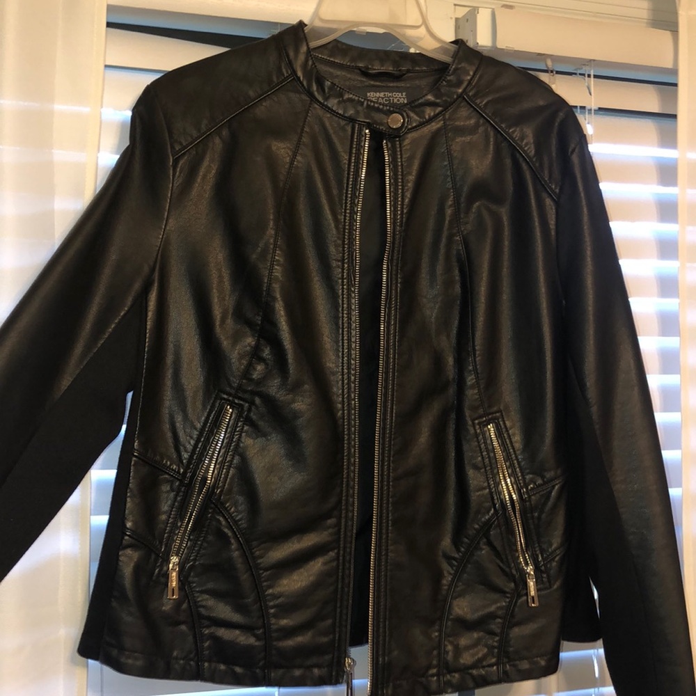 Kenneth Cole black leather jacket